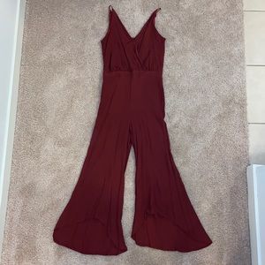 VICI Collection | Red Wide Leg Jumpsuit